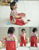 [現貨] 日本直送 Aenak 女童裝 紅色菊花 日本和服連身衣 - BB Dressup