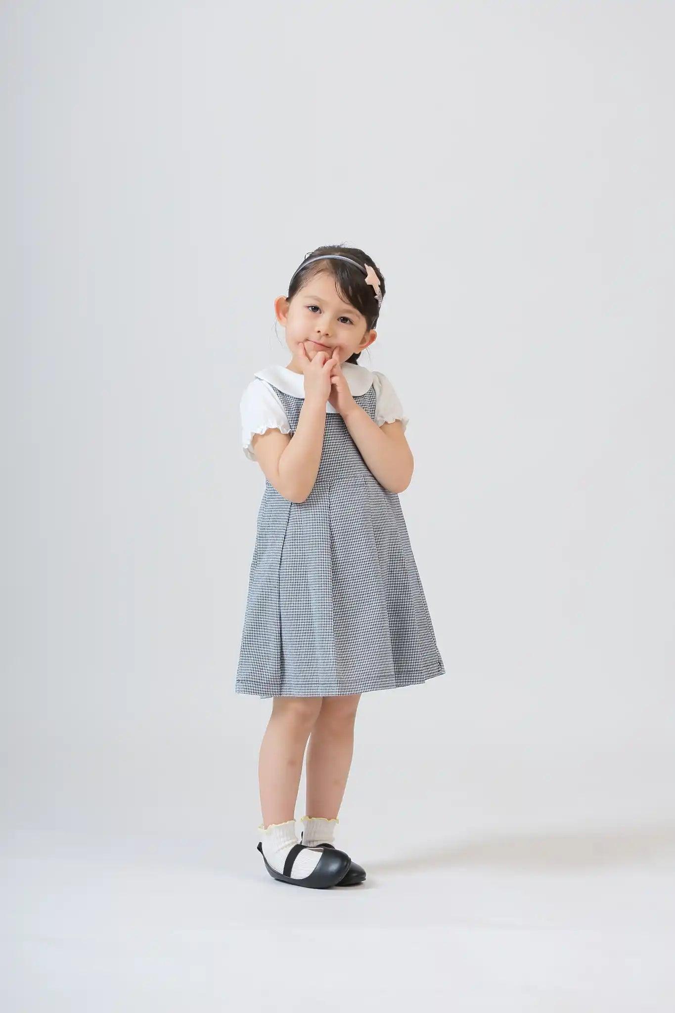 [現貨] 日本直送 Aenak 女童裝白色全棉短袖恤衫 (80-90cm) - BB Dressup