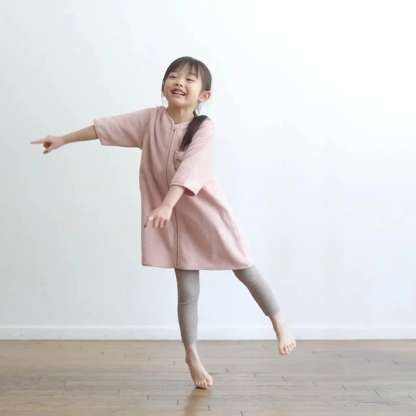 [現貨] 日本直送Aenak 長袖保暖睡衣/居家服 (白色/淺啡/粉紅/灰色) 80-100cm - BB Dressup