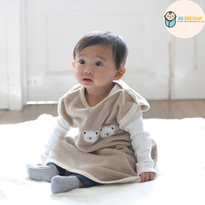 [現貨] 日本直送 Aenak 小熊造型 棕色 初生嬰兒背心防踢睡袋 - BB Dressup