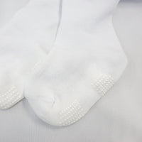 [現貨] 日本製 Aenak 幼兒白色棉混紡防滑設計襪褲 (85-120cm) - BB Dressup