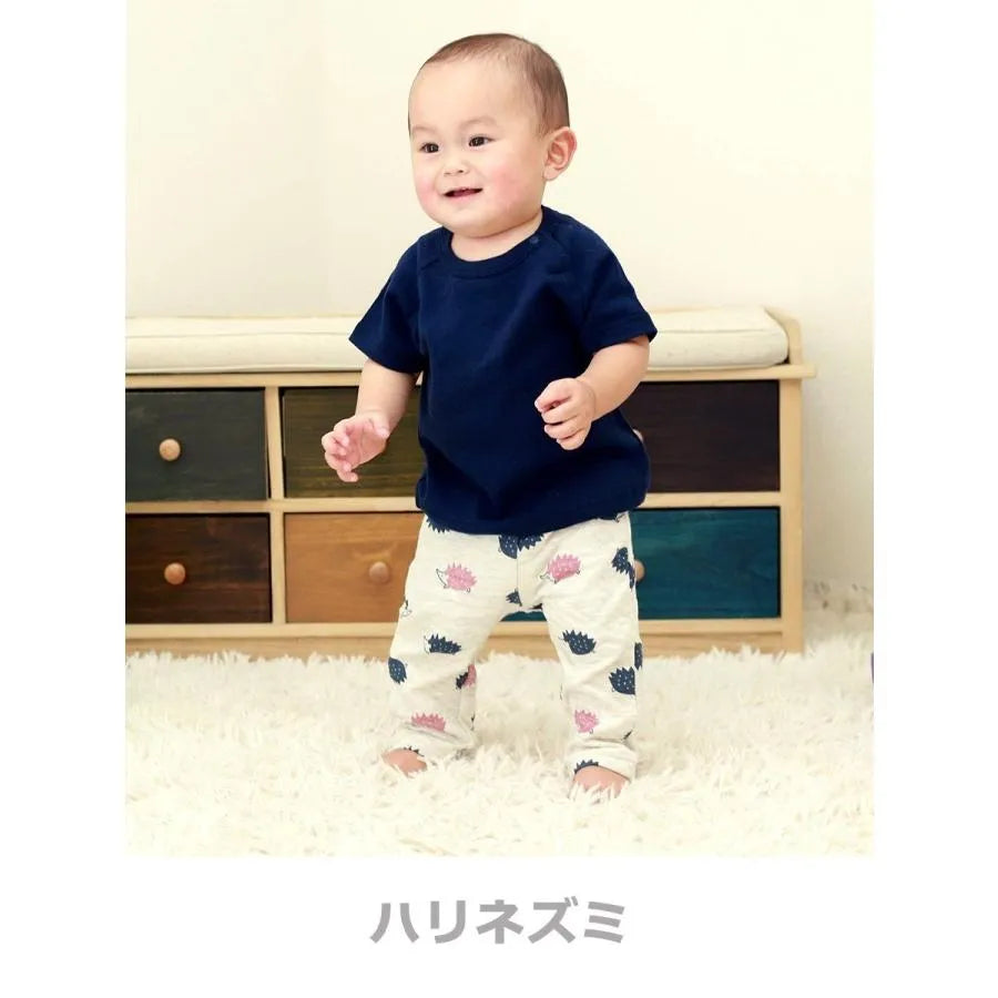 [現貨] 日本直送 Aenak 初生嬰兒 100%全棉刺蝟雙面針織厚身長褲 - BB Dressup