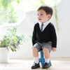 [現貨] 日本直送 Aenak 男童裝 黑色V領恤衫造型 嬰兒連身衣 - BB Dressup