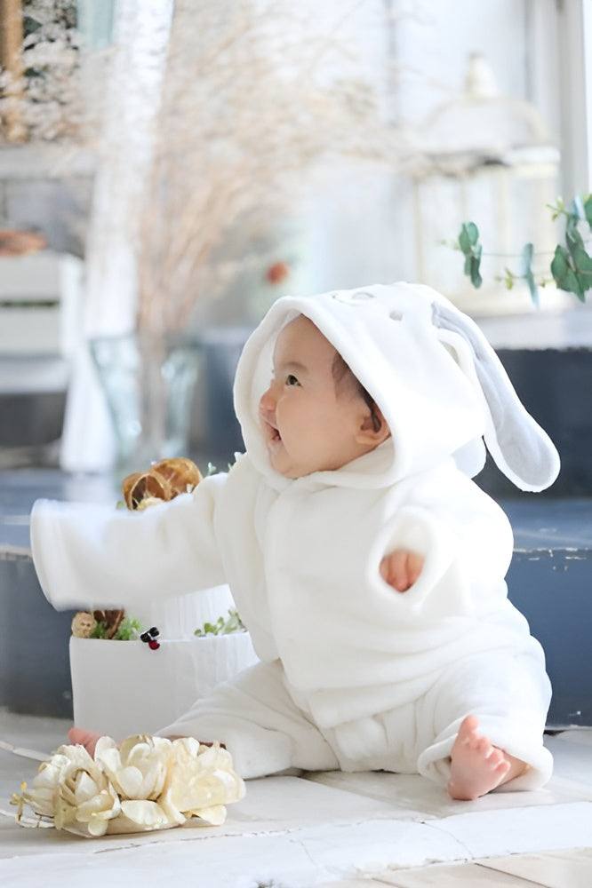 日本直送 Aenak 初生嬰兒 兔仔造型 長袖連身衣 - BB Dressup