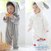 [現貨] 日本直送 Aenak 初生嬰兒 白色兔仔造型長袖連身衣 (60-90cm) - BB Dressup