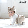 [現貨] 日本直送 Aenak 初生嬰兒 棕色毛毛 吊帶長褲 (60-90cm) - BB Dressup