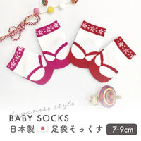 [現貨] 日本製 Aenak 初生嬰兒日式分趾造型嬰兒襪 7−9cm (紅/粉紅) - BB Dressup
