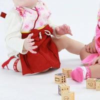 [現貨] 日本製 Aenak 初生嬰兒日式分趾造型嬰兒襪 7−9cm (紅/粉紅) - BB Dressup