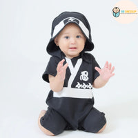 [現貨] 日本直送 Aenak 嬰兒黑色忍者造型連帽連身衣 - BB Dressup