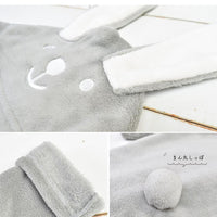 [現貨] 日本直送 Aenak 初生嬰兒 灰色兔仔造型長袖連身衣 (60-90cm) - BB Dressup