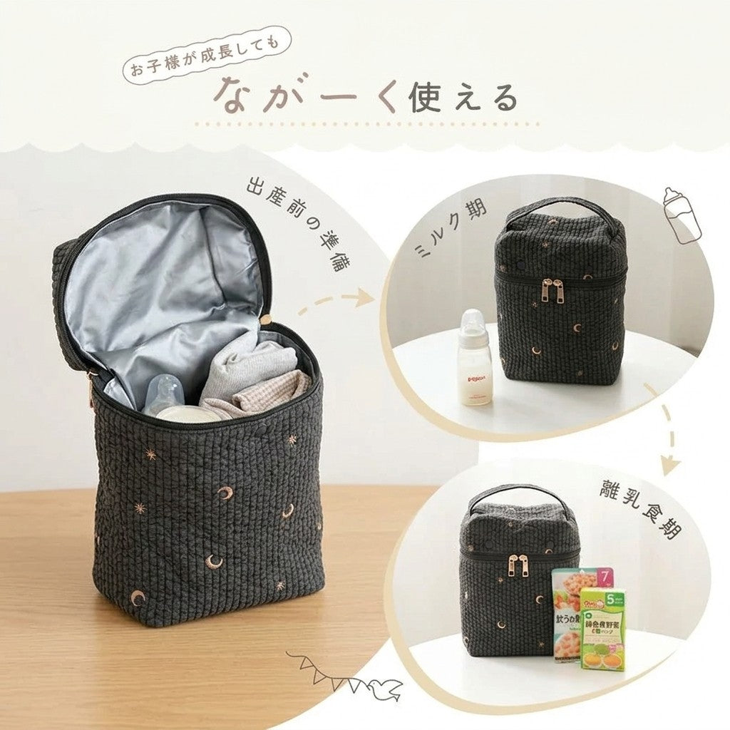 適合從奶期用到輔食期之長效型嬰兒收納袋。