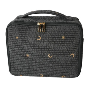 [現貨] 日本直送 atRise 黑色刺繡圖案大容量尿片袋 - BB Dressup