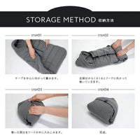 [現貨] 日本直送 atRise 炭灰色雙層極暖多用途冬季披肩嬰兒斗篷 - BB Dressup