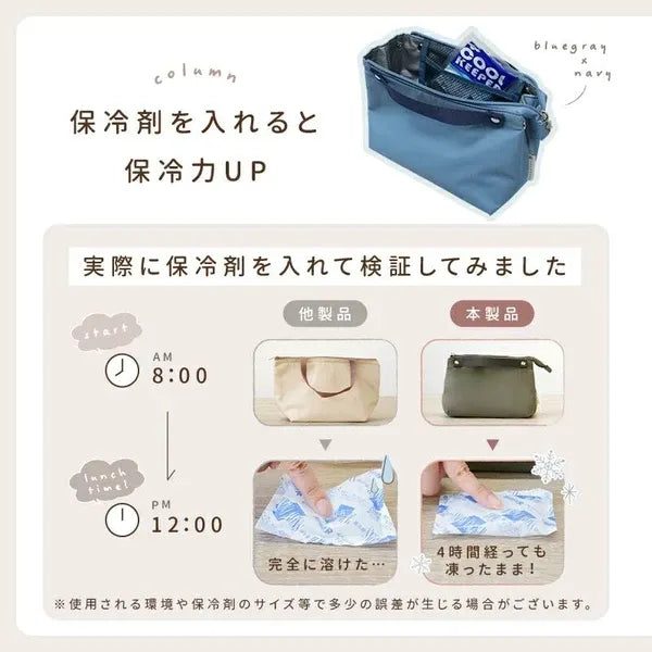 [現貨] 日本直送 atRise 粉藍色保冷防水兒童午餐袋/奶樽保溫袋 - BB Dressup