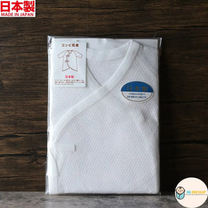 [現貨] 日本製岩下株式會社初生嬰兒純白網紋連身衣/蝴蝶衣 - BB Dressup