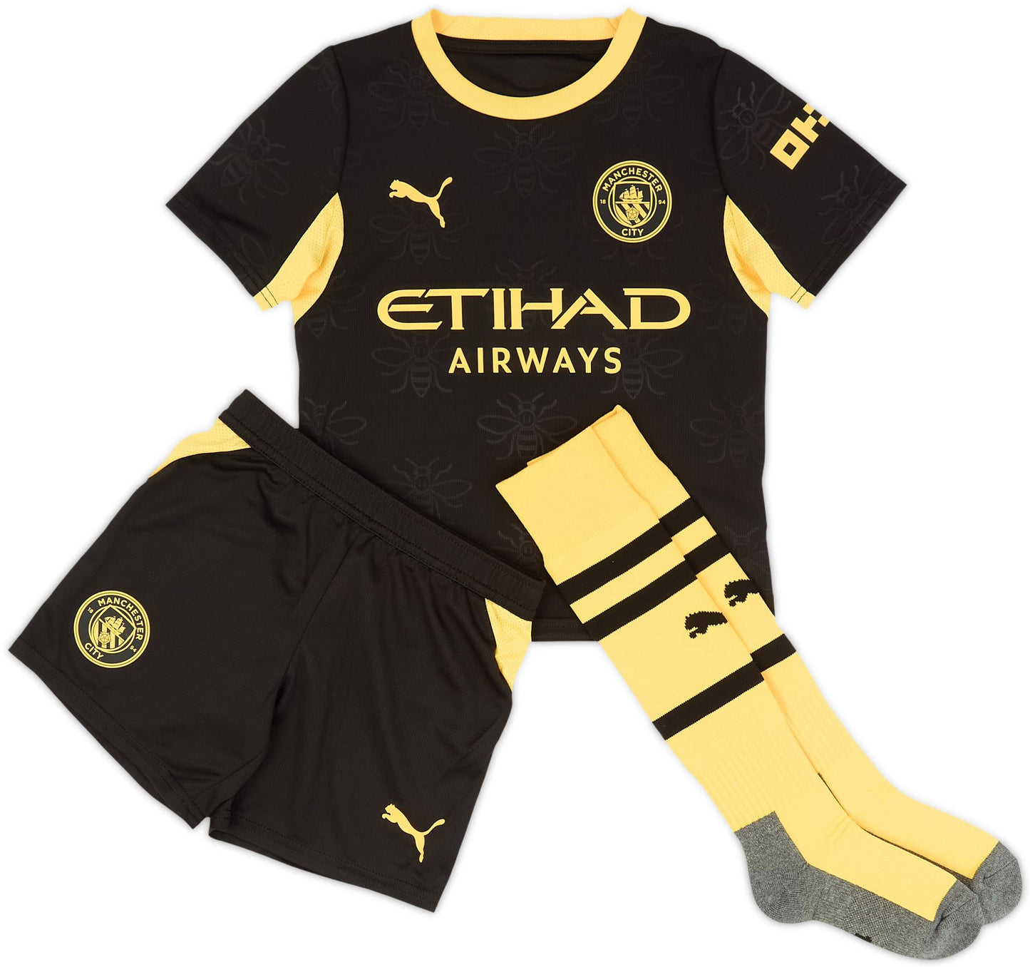 曼城客場童裝波衫/球衣套裝 FULLKIT (衫褲襪) 