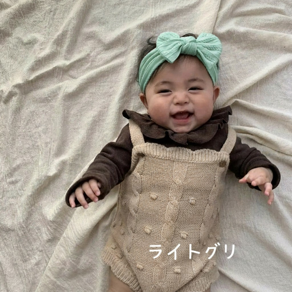 [現貨] 日本直送 Berpy 嬰兒彈性提花髮帶 (紅/藍/粉綠) - BB Dressup