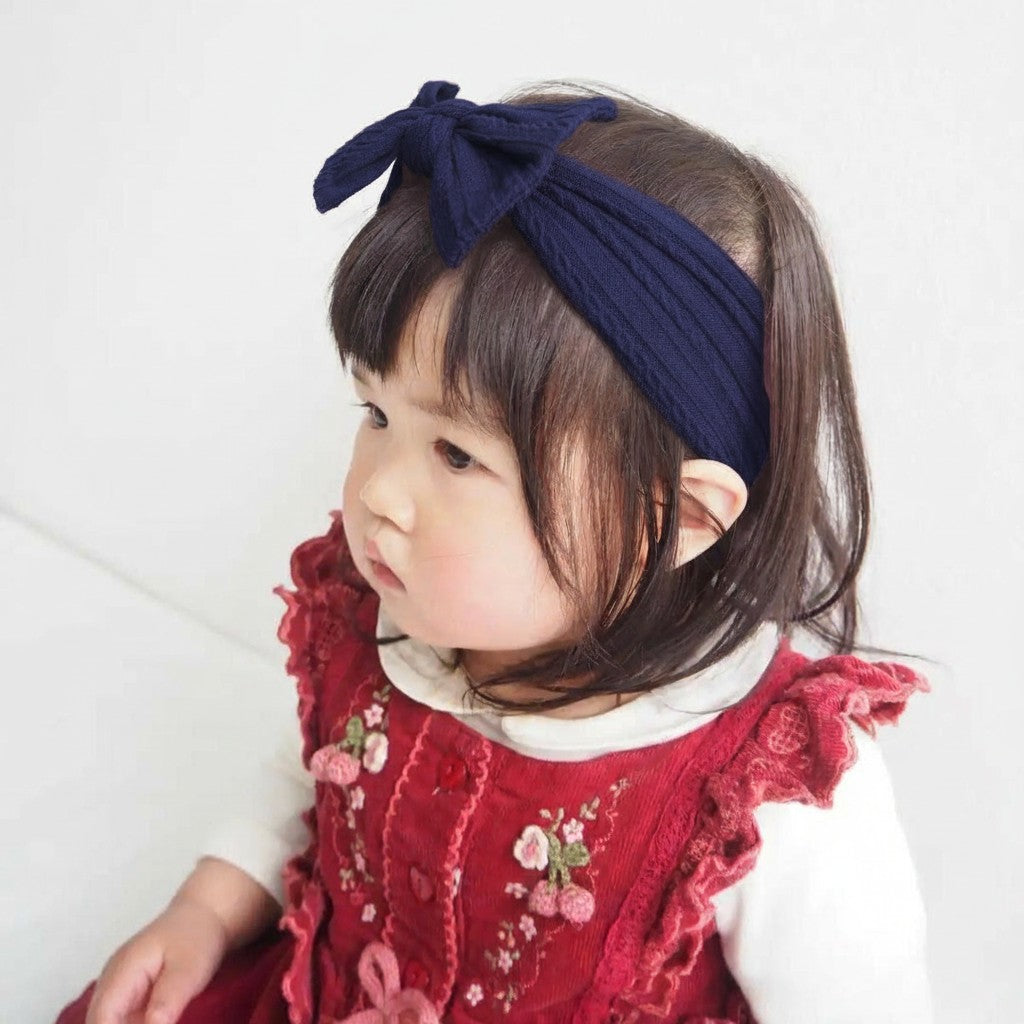 [現貨] 日本直送 Berpy 嬰兒彈性提花髮帶 (紅/藍/粉綠) - BB Dressup