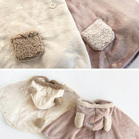 [現貨] 日本直送Bisque 嬰兒米色法蘭絨連帽斗篷 (3至5歲) - BB Dressup