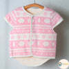 日本直送 Chuckle Baby 嬰兒粉紅色 短袖羊毛滌綸開胸外衣 - BB Dressup