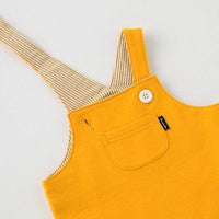[現貨] 日本直送 Chuckle Baby初生嬰兒黃色直紋褲腳吊帶褲 - BB Dressup