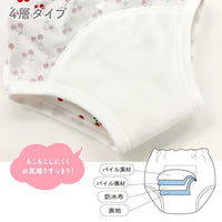 採用4層純棉紗布結構製成之高品質吸水嬰兒學習褲