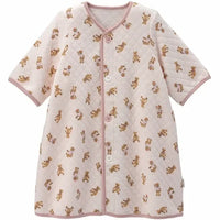 [現貨] 日本直送Combi Mini 嬰兒粉紅長袖保暖絎縫睡袍/睡衣 (80-90cm) - BB Dressup