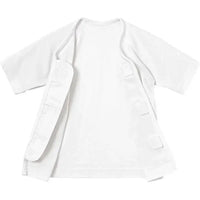 [現貨] 日本直送Combi Mini 初生嬰兒100%魔術貼純棉短袖上衣 (2件裝) (50-70cm) - BB Dressup