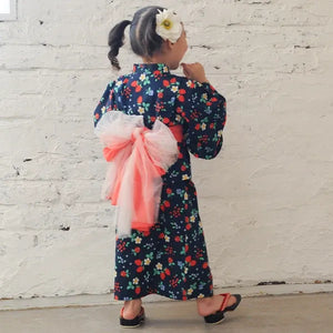 [現貨] 日本直送Combi Mini 淺紅和服雪紡薄紗腰帶 (可雙面使用) - BB Dressup