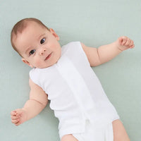 [現貨] 日本直送Combi Mini 初生嬰兒100%魔術貼純棉無袖背心 (2件裝) (50-70cm)