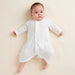 [現貨] 日本直送Combi Mini 初生嬰兒 白色100%純棉柔軟魔術貼連身衣 (50-70cm)