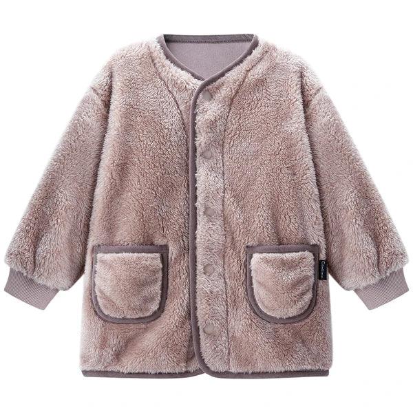 [現貨] 日本直送Combi Mini嬰兒粉紅色長絨毛外套 (90-120cm) - BB Dressup