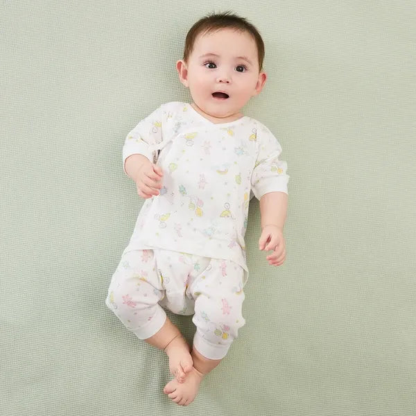 [現貨] 日本直送Combi Mini初生嬰兒100%動物氣球短款內衣緊身褲套裝 - BB Dressup
