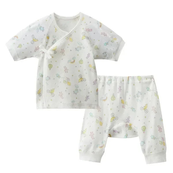 [現貨] 日本直送Combi Mini初生嬰兒100%動物氣球短款內衣緊身褲套裝 - BB Dressup