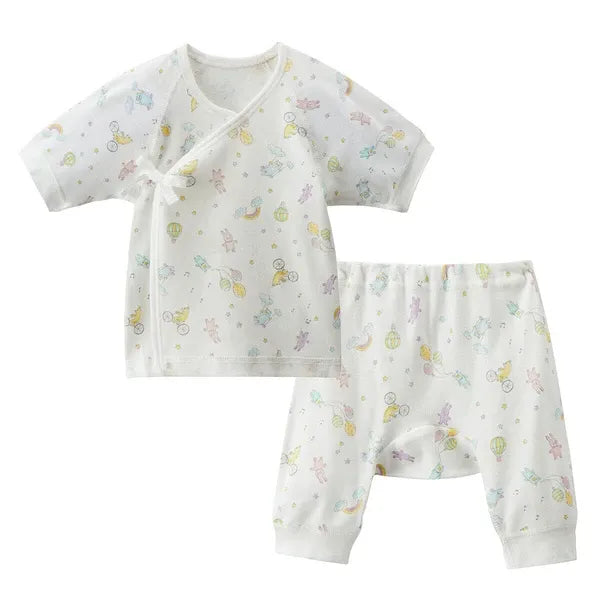[現貨] 日本直送Combi Mini初生嬰兒100%動物氣球短款內衣緊身褲套裝 - BB Dressup