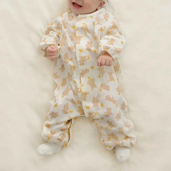 [現貨] 日本直送Combi Mini初生嬰兒100%全棉熊仔連身衣 (50-70cm) - BB Dressup