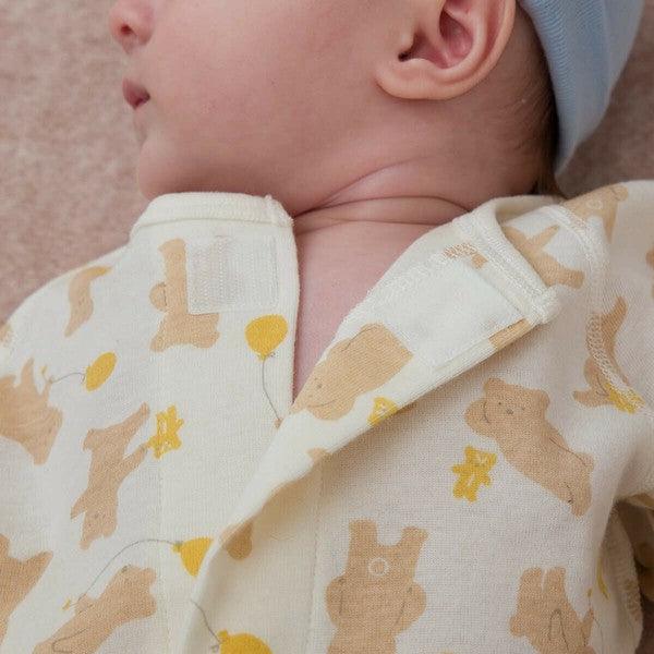 [現貨] 日本直送Combi Mini初生嬰兒100%全棉熊仔連身衣 (50-70cm) - BB Dressup