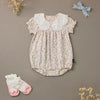 [現貨] 日本直送Combi Mini初生嬰兒100%全棉粉紅小花連身衣 - BB Dressup