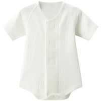 [現貨] 日本直送Combi Mini初生嬰兒針織兩層保暖七分袖連身衣 (50-70cm) - BB Dressup