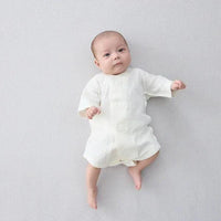 [現貨] 日本直送Combi Mini初生嬰兒針織兩層保暖七分袖連身衣 (50-70cm) - BB Dressup