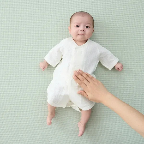 [現貨] 日本直送Combi Mini初生嬰兒針織兩層保暖七分袖連身衣 - BB Dressup