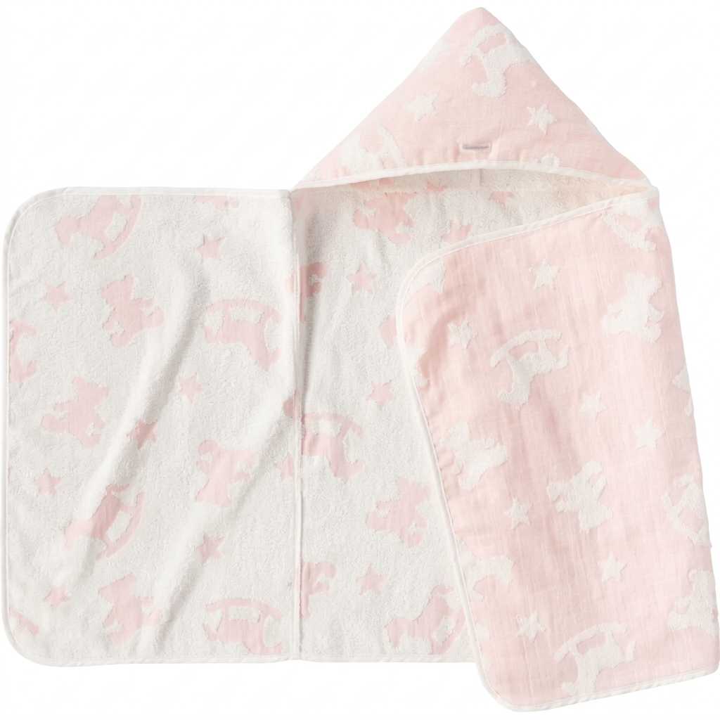 日本 Combi Mini 純棉嬰兒包巾 粉紅色 適合新生兒