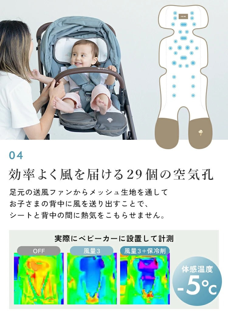 預防寶寶痱子紅屁屁 Dacco 進化版送風涼感座墊