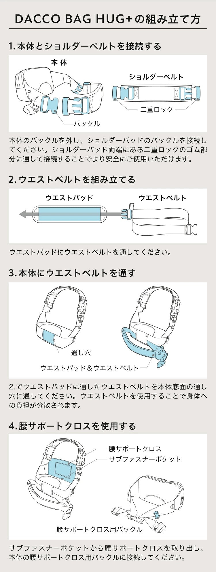 二合一 嬰兒腰凳與斜背肩包使用方法