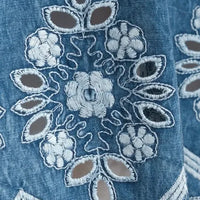 [現貨] 日本直送 En avant 成人深藍布鏤空刺繡波浪裙擺連身裙 - BB Dressup