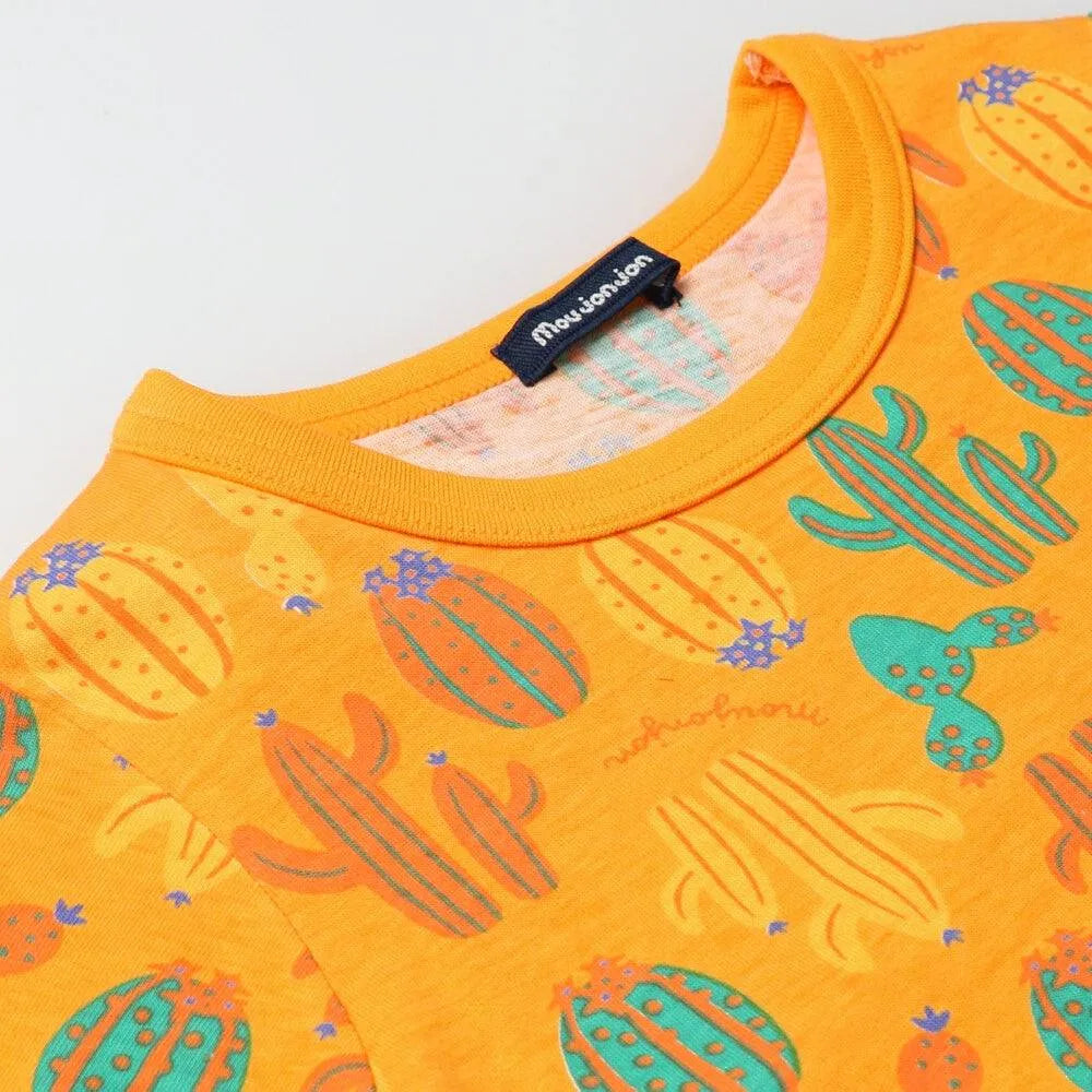 [現貨] 日本製丸高衣料 童裝橙色仙人掌短袖T恤 - BB Dressup