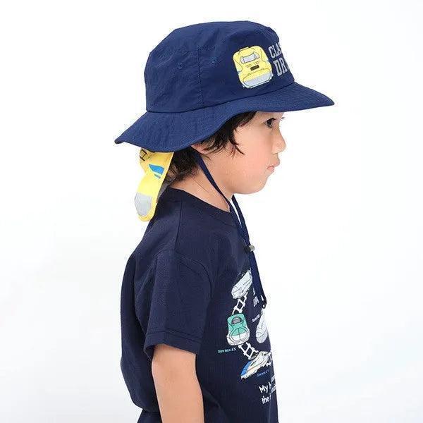 [現貨] 日本直送丸高衣料兒童JR新幹線藍色防UV漁夫帽 - BB Dressup