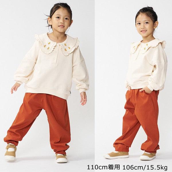 [現貨] 日本直送丸高衣料 童裝磚紅色彈性長褲 - BB Dressup