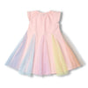 [預購] 日本直送丸高衣料 女童裝粉紅色彩虹薄紗連衣裙 - BB Dressup