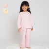 日本直送丸高衣料 童裝粉紅色小熊圖案睡衣/家居服套裝 - BB Dressup